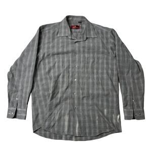 Keaton Grey Gingham Buttondown Collard Shirt 16.5 - 41 Large